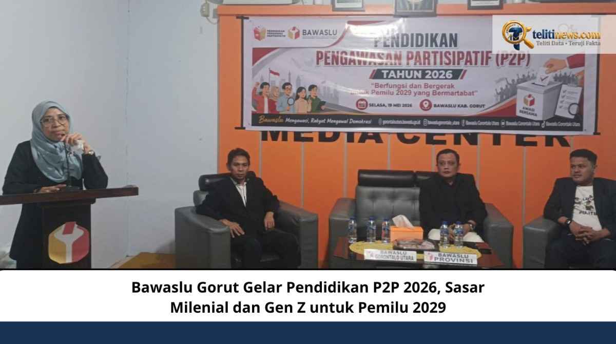Bawaslu Gorut Gelar Pendidikan P2P 2026, Sasar Milenial dan Gen Z untuk Pemilu 2029