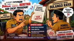 Ilustrasi protes Kades Molantadu terkait sengketa tanah dengan Pemdes Bulango Raya