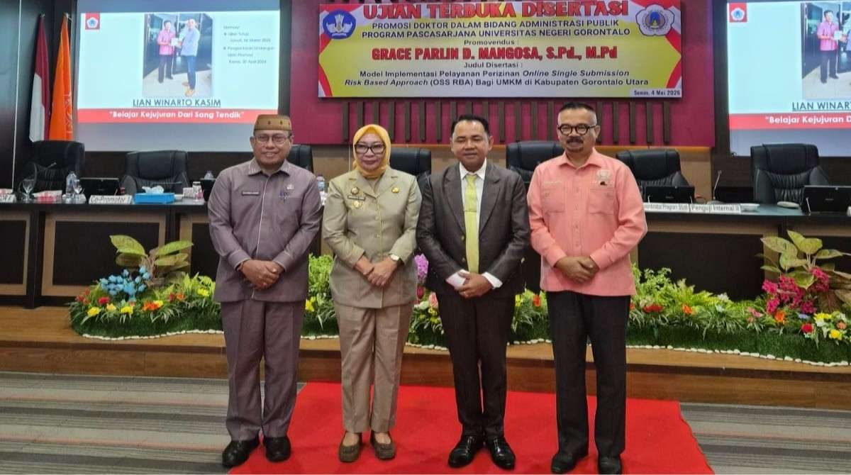 Resmi! Grace Mangosa Sah Sandang Gelar Doktor Administrasi Publik dengan IPK 3.90