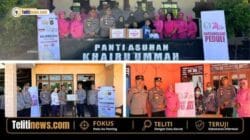 Kapolres Gorontalo Utara AKBP Ahmad Eka Perkasa bersama Bhayangkari dan Pejabat Utama Polres Gorontalo Utara melaksanakan anjangsana ke purnawirawan Polri, warakawuri, dan panti asuhan dalam rangka HUT Bhayangkara 2026.