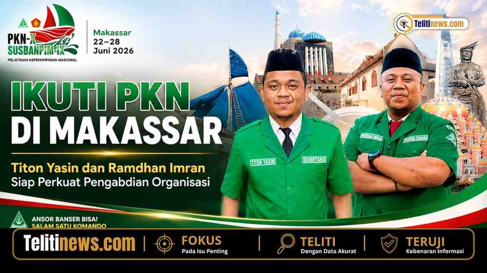 Titon Yasin dan Ramdhan Imran usai menyelesaikan Pelatihan Kepemimpinan Nasional (PKN) GP Ansor Angkatan X di Makassar, Sulawesi Selatan.