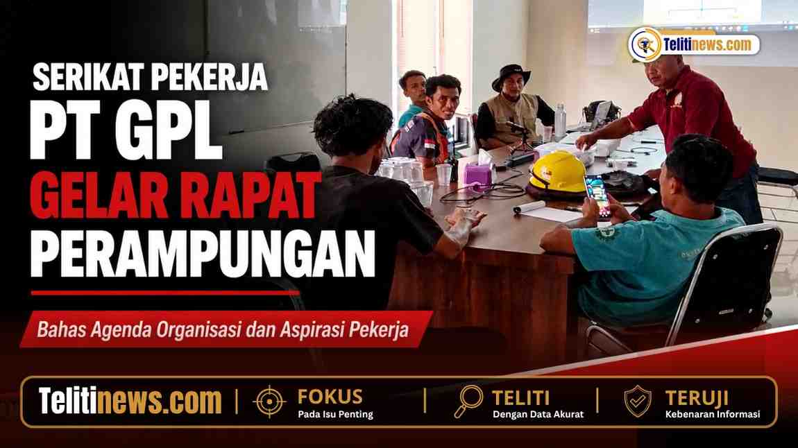 Serikat Pekerja PT Gorontalo Panel Lestari menggelar rapat perampungan di ruang meeting PT GPL, Desa Monano, Gorontalo Utara.