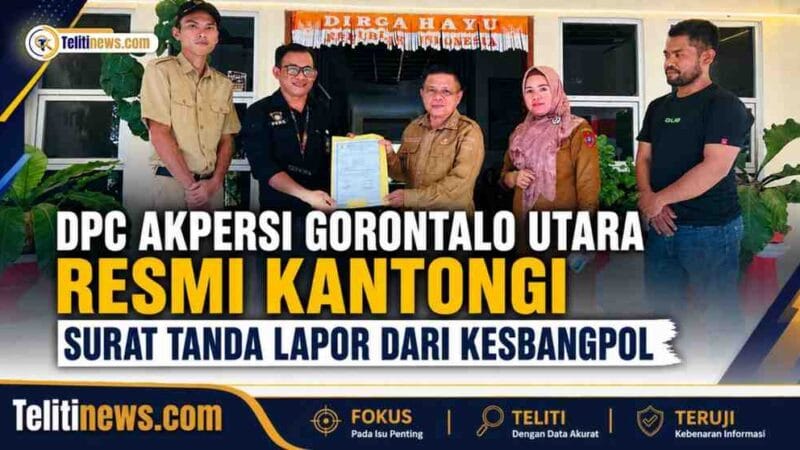 DPC AKPERSI Gorontalo Utara Resmi Kantongi Surat Tanda Lapor dari Kesbangpol