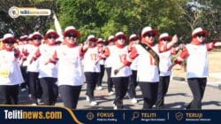Keluarga besar RSUD ZUS tampil kompak mengikuti gerak jalan HUT ke-81 RI di Gorontalo Utara