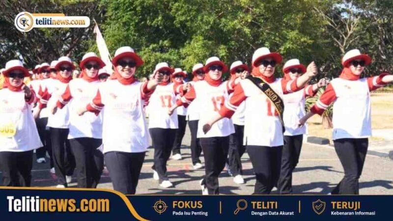 Bawa Semangat Merah Putih, Keluarga Besar RSUD ZUS Tampil Kompak di Gerak Jalan HUT ke-81 RI