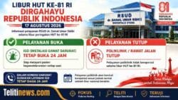 Informasi pelayanan IGD RSUD ZUS tetap buka 24 jam dan poliklinik tutup saat libur HUT ke-81 RI