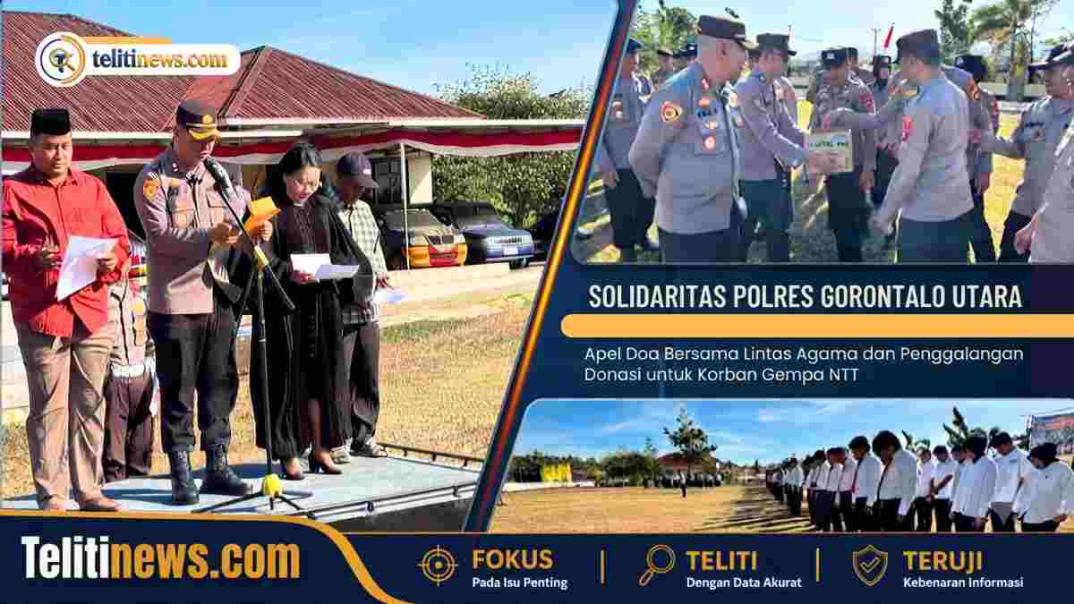 Polres Gorontalo Utara Gelar Doa Lintas Agama dan Galang Donasi untuk Korban Gempa NTT
