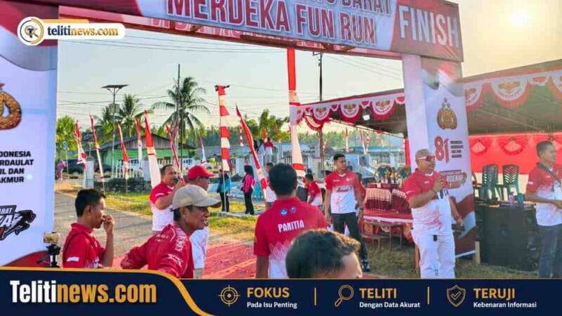 Polsek Popayato Barat Gelar “Merdeka Fun Run”, Satukan Pelajar dan Warga Rayakan HUT ke-81 RI