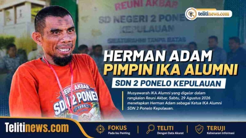 Herman Adam Terpilih Pimpin IKA Alumni SDN 2 Ponelo Kepulauan