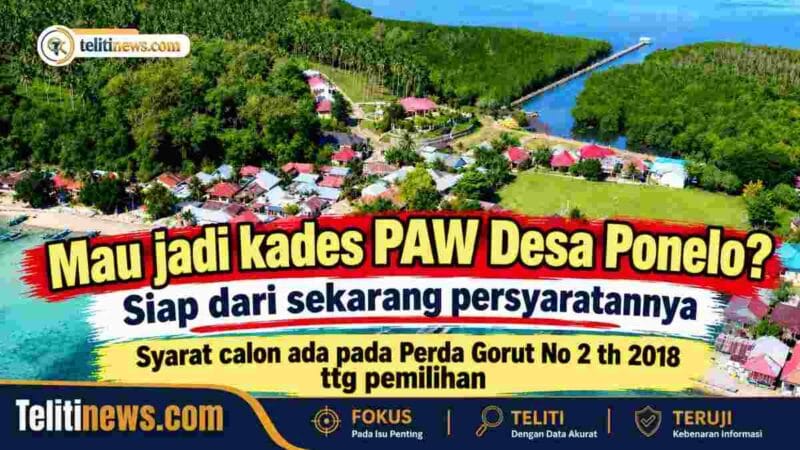 Panitia Pemilihan Kades PAW Desa Ponelo Segera Dikukuhkan, Amran Dipercaya Jadi Ketua