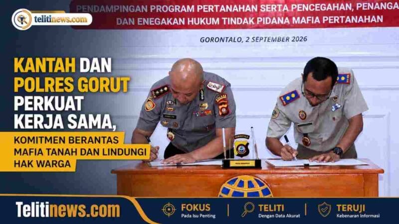 Kantah dan Polres Gorut Perkuat Kerja Sama, Komitmen Berantas Mafia Tanah dan Lindungi Hak Warga