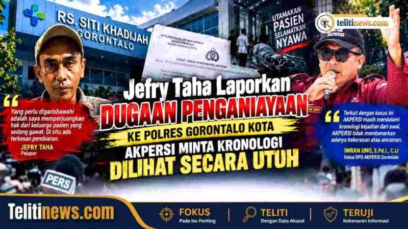 Buntut Insiden RS Siti Khadijah, Jefry Taha Resmi Lapor Polisi: AKPERSI Minta Kronologi Dibuka Secara Utuh
