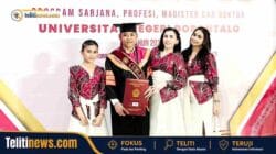 Dr. Grace Parlin D. Mangosa saat dikukuhkan sebagai Doktor Cumlaude pada Wisuda ke-63 UNG