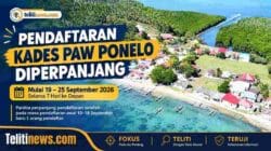 Pendaftaran Kades PAW Desa Ponelo diperpanjang hingga 25 September 2026