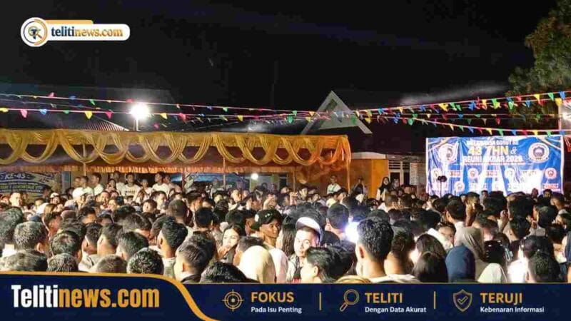 Reuni dan HUT Smansa Gorut Sempat Memanas, Sejumlah Peserta Terlibat Saling Dorong Saat Rahmat Tahalu Tampil
