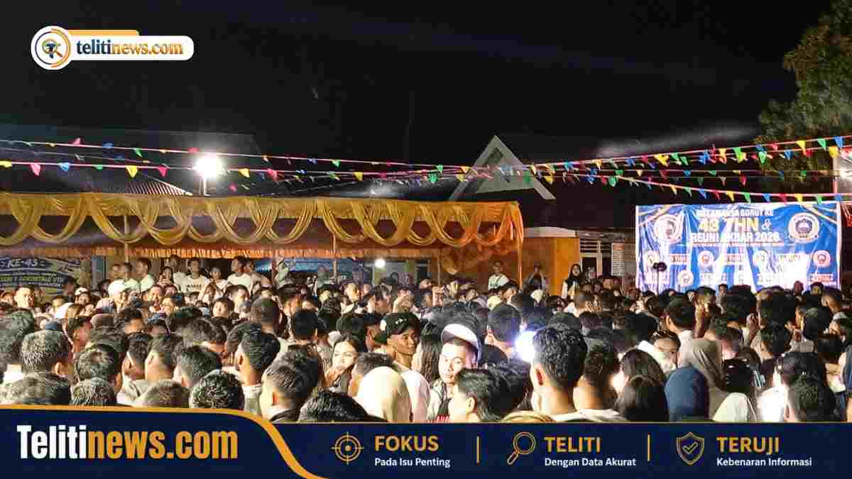 Reuni dan HUT Smansa Gorut Memanas, Sejumlah Peserta Saling Dorong Saat Rahmat Tahalu Tampil