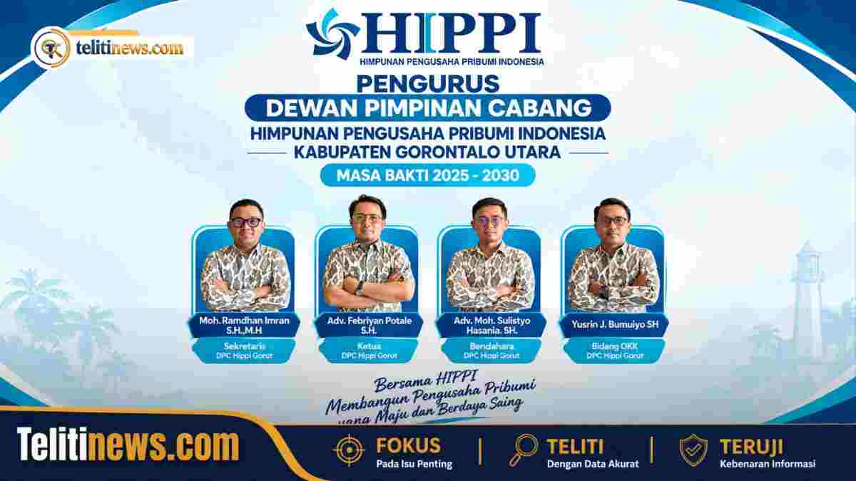 Febriyan Potale resmi memimpin DPC HIPPI Gorontalo Utara masa bakti 2025–2030