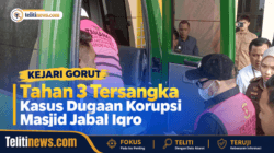 Kejari Gorontalo Utara tahan 3 tersangka kasus dugaan korupsi pembangunan Masjid Jabal Iqro.